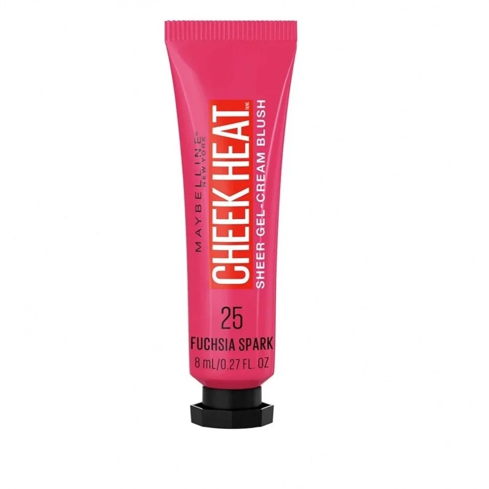 Maybelline‎ Cheek Heat Gel-Cream Blush 25 Fuchsia Spark Sheer Pink 0.27oz New